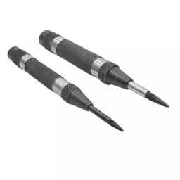 Buyohlic International Automatic Center Punch with Replaceable Hardened Steel Tip with Rust Resistant Black Oxide Finish and Knurled Finger Grip, K0-8EUM-CD9J (Set of 2)-image-5