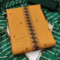 SAINOOR Embroidered Pure Cotton Unstitched Dress Material-picture-55