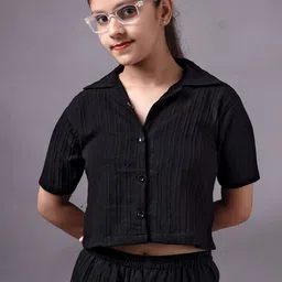 kachhot Girls Self Design Top with Trousers image 4