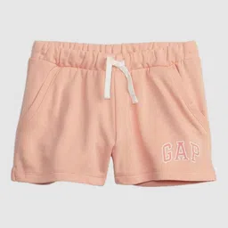 GAP Girls Mid-Rise Brand Logo-Detailed Pure Cotton Shorts-image-10