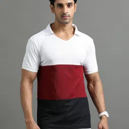 ECOLINE Clothing Men Antimicrobial Colourblocked Polo Collar T-shirt-picture-47