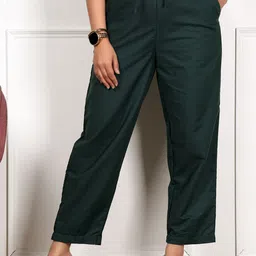 Style Shoes Women High-Rise Relaxed-Fit Trousers-image-91