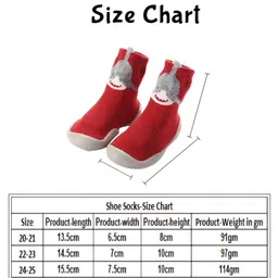 MOMISY Shark Face Detailed Anti Skid Soled Shoe Socks -Red image 3