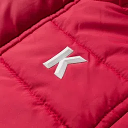 Junior Killer Full Sleeves Typography Printed Light Winter Hooded Padded Jacket - Red image 3