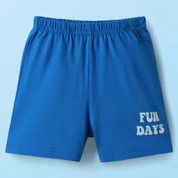 Babyhug 100% cotton Sleeveless Vests With Stripes & Text Printed Shorts - Multicolour image 4