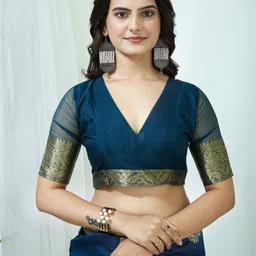 KAYOMMI Ethnic Motifs Woven Design Zari Banarasi Saree image 4