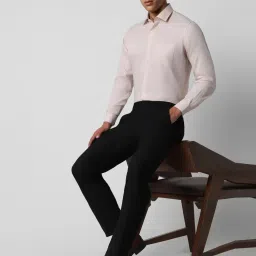 Van Heusen Pink Cotton Regular Fit Texture Shirt image 5