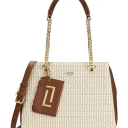 LAVIE LUXE White ASHLEY Printed Large Satchel-image-27