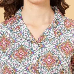 YU by Pantaloons White Cotton Printed Top image 5