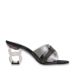 Mochi Women's Black Casual Sandals image 3