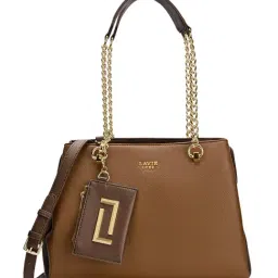 LAVIE LUXE Tan DUO ASHLEY Textured Large Satchel-image-12