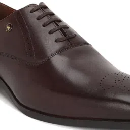 Louis Philippe Men's Brown Oxford Shoes image 5