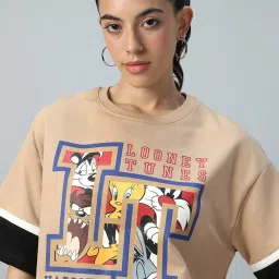 Bewakoof Brown Printed T-Shirt image 5