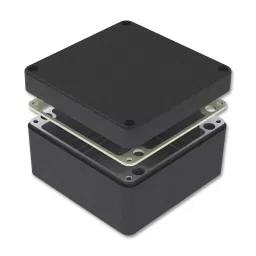 DELTRON ENCLOSURES Enclosure, Ip68, Diecast Aluminium, Blk, 487-161609E-68-image-59