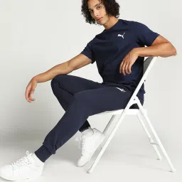 Puma Essentials Navy Slim Fit Joggers image 5