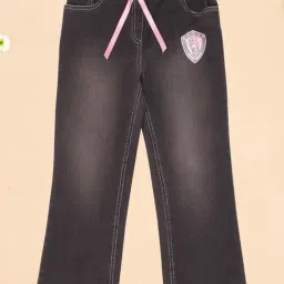 Cutecumber Girls Black Embroidered Jeans-picture-22