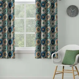 DDECOR Live Beautiful Blue Polyester 5 ft Window Curtain-picture-24