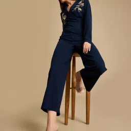 KAZO Blue Relaxed Fit Jumpsuit image 5
