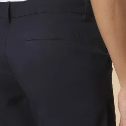 Allen Solly Navy Cotton Slim Fit Shorts image 5