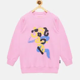 Kiddopanti Kids Pink Printed Full Sleeves Sweatshirt-image-93