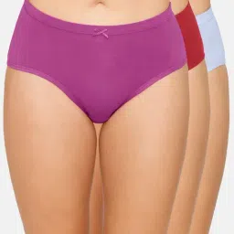 Amante Multicolor Cotton Hipster Panty (Pack of 3)-picture-34