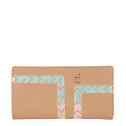 Baggit Beige Textured Bi-Fold Wallet for Women-image-21