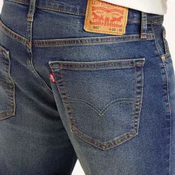 Levi's Blue Regular Fit Solid Jeans image 3