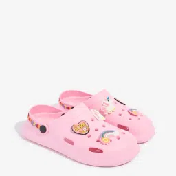 Yellow by Westside Pink Applique-Detailed Perforated Clogs-picture-38