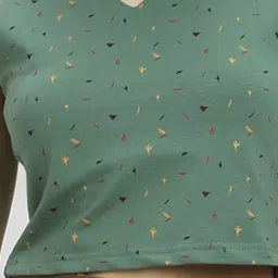 Forever 21 Green Printed Crop Top image 5
