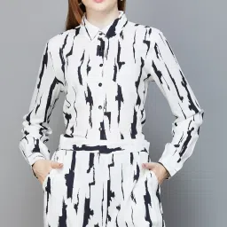 Fame Forever by Lifestyle White & Black Printed Shirt image 5