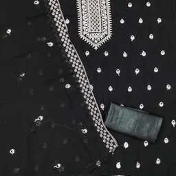 SAINOOR Floral Embroidered Thread Work Silk Georgette Unstitched Dress Material image 2