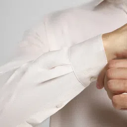 Peter England Beige Cotton Regular Fit Texture Shirts image 5