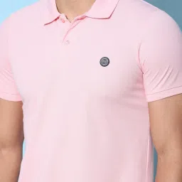 Cloak & Decker by Monte Carlo Pink Regular Fit Polo T-Shirt image 5