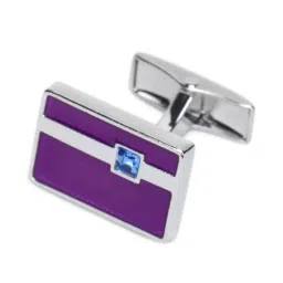 Park Avenue Purple Printed Ties Pocket Square and Cufflinks Gift Set image 5