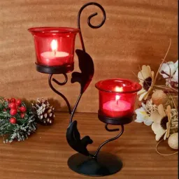 Hosley Black Tealight Candle Holder with Free Tealight Set of - 1 image 2