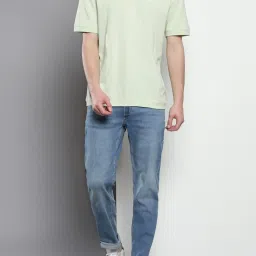 Calvin Klein Light Blue Cotton Straight Fit Jeans image 5