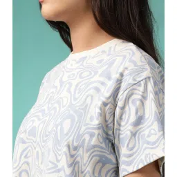 Lil Tomatoes Kids Blue & White Printed Top with Shorts image 5