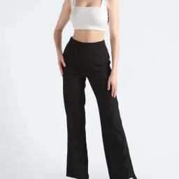 calvin klein jeans Calvin Klein Black Solid Slim Fit Trousers image 5