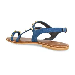 Rocia by Regal Women's Denim Blue Back Strap Sandals image 5