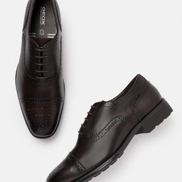 Geox Men U Walk Pleasure F B Textured Leather Formal Brogues-picture-7