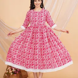 RANGEELO JAIPUR Floral Printed Maternity Anarkali Kurta-picture-40