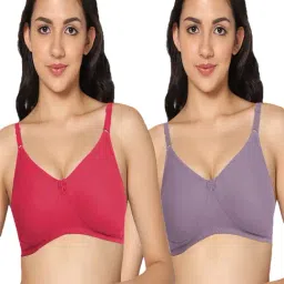 IN CARE Pink & Purple Non-Wired Full Coverage Push-Up Bra - Pack of 2-picture-26