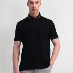 Arrow Black Cotton Regular Fit Polo T-Shirt-picture-32