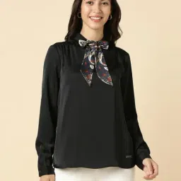 Allen Solly Black Polyester Solid Top-picture-39