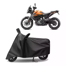 Auto Pearl Polyester Two Wheeler Cover for KTM 390 Adventure (Grey)-picture-24