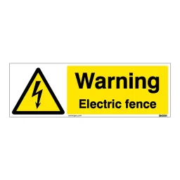 SUNSIGNS Warning Electric Fence Signages Size 300x100 mm HP Print + Vinyl + Sun Board, SN0064-picture-18