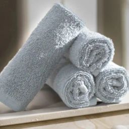 Maspar Blue Cotton Embroidery Face Towel - Set of 4-picture-18