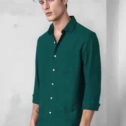 SZN Men Multi Solid Polyester Standard Casual Shirts image 3