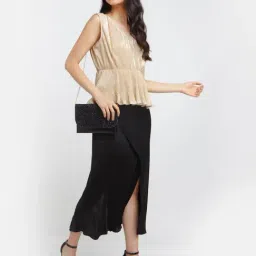 Zink London Golden Striped Peplum Top image 5