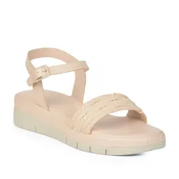 Bata Comfit Women's White Ankle Strap Sandals image 3